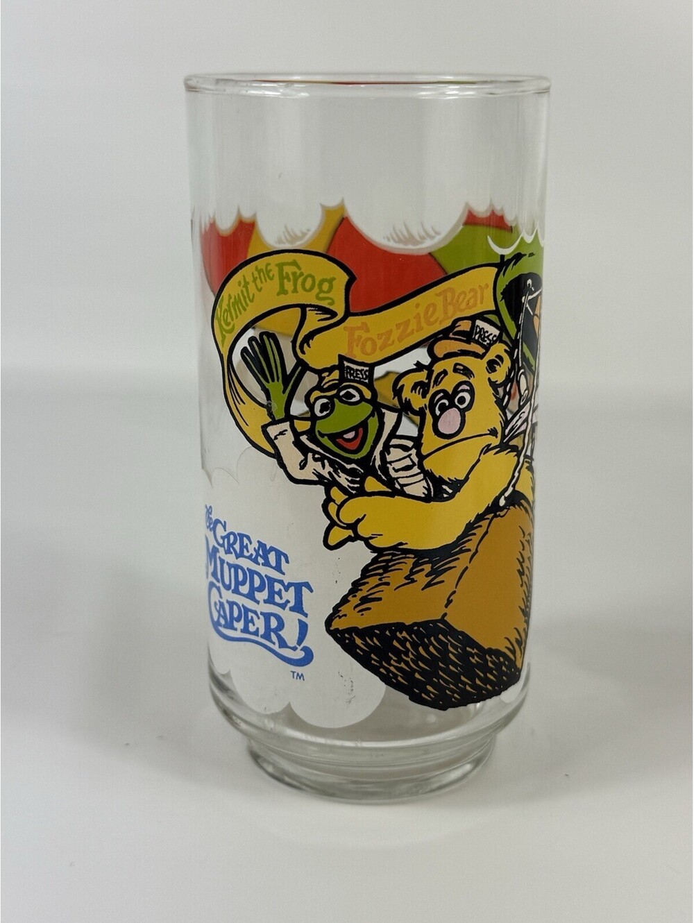 The Great Muppet Caper McDonald’s Cup Kermit Fozzie Gonzo Hot Air Balloon VTG